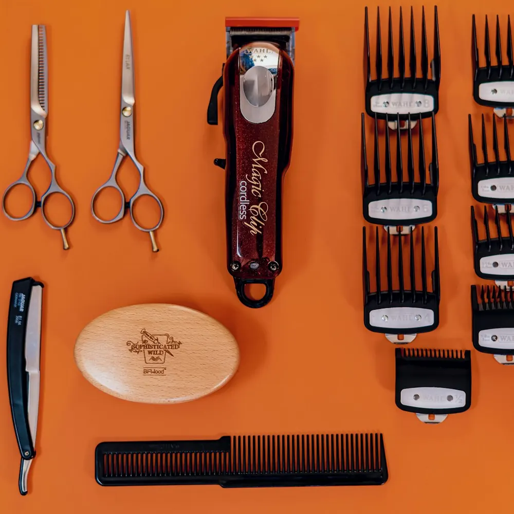 Scissors and a comb